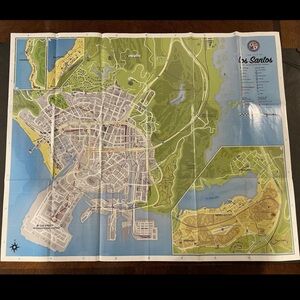 GTA San Andreas Los Santos Blaine County Map Poster